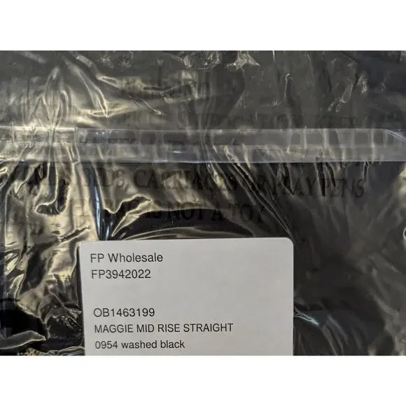 Free People Black Jeans Maggie Cropped Distressed We The Free - Picture 10 of 13